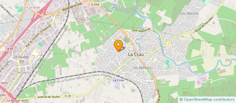 localisation de l'entreprise MONSIEUR JEAN BOUILLAUD  LA CRAU