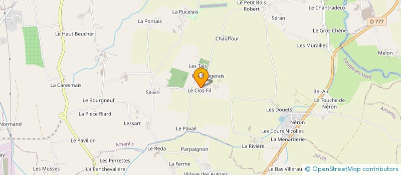 localisation de l'entreprise MONSIEUR JEAN BOUINIERE  AMANLIS
