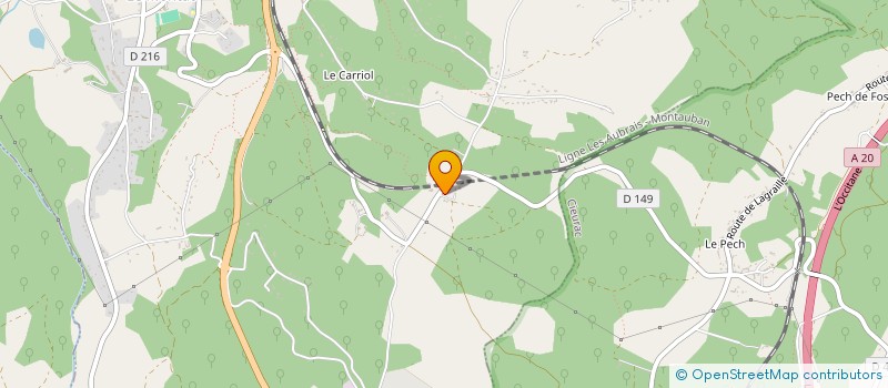 localisation de l'entreprise MONSIEUR JEAN BOULANGER  LABASTIDE-MARNHAC