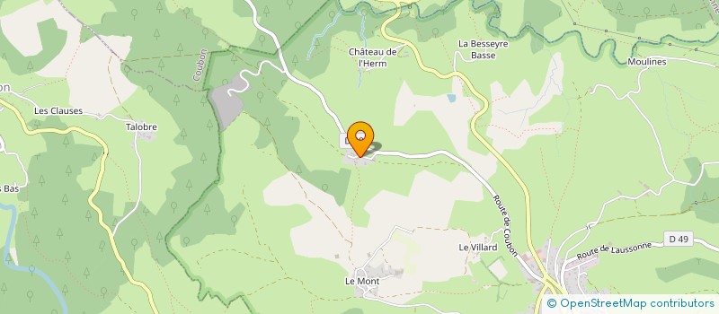 localisation de l'entreprise MONSIEUR JEAN BOURDELIN  LAUSSONNE