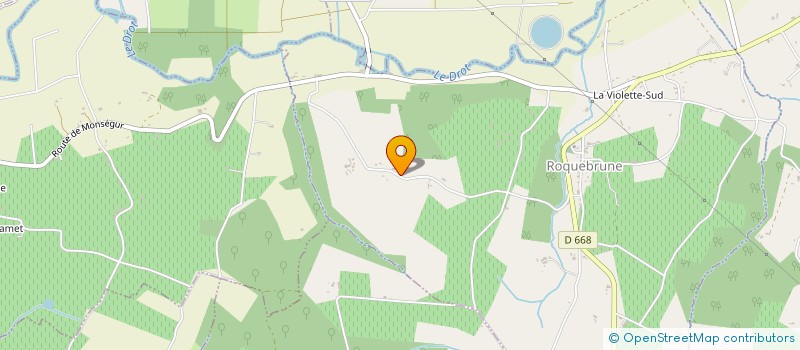 localisation de l'entreprise MONSIEUR JEAN BOURDON  ROQUEBRUNE