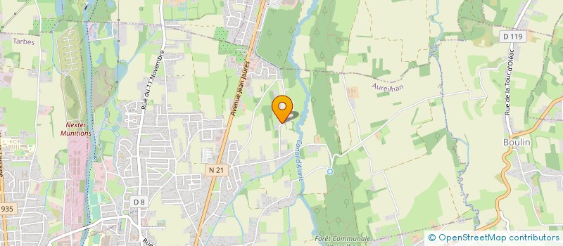 localisation de l'entreprise MONSIEUR JEAN BOUREAU  AUREILHAN