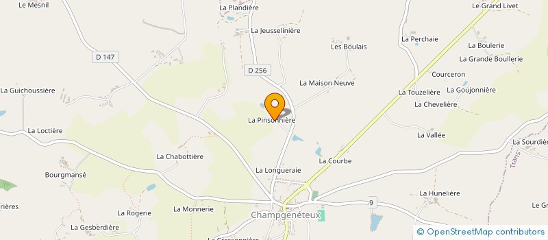 localisation de l'entreprise MONSIEUR JEAN BOURGAULT  CHAMPGENETEUX