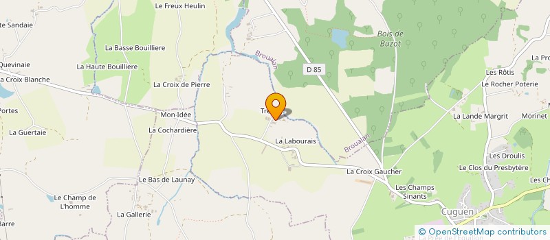 localisation de l'entreprise MONSIEUR JEAN BOURGEAULT à CUGUEN
