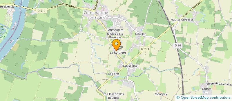 localisation de l'entreprise MONSIEUR JEAN BOURGEOIS  CORMORANCHE-SUR-SAONE