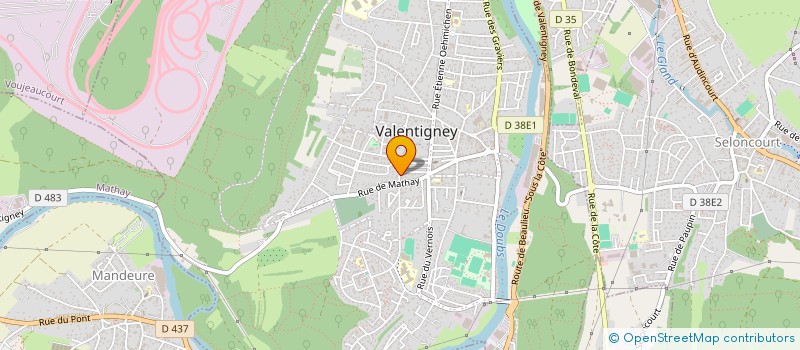 localisation de l'entreprise MONSIEUR JEAN BOURQUIN  VALENTIGNEY