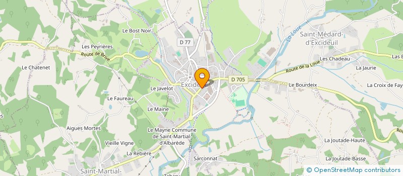 localisation de l'entreprise MONSIEUR JEAN BOURZAC à EXCIDEUIL