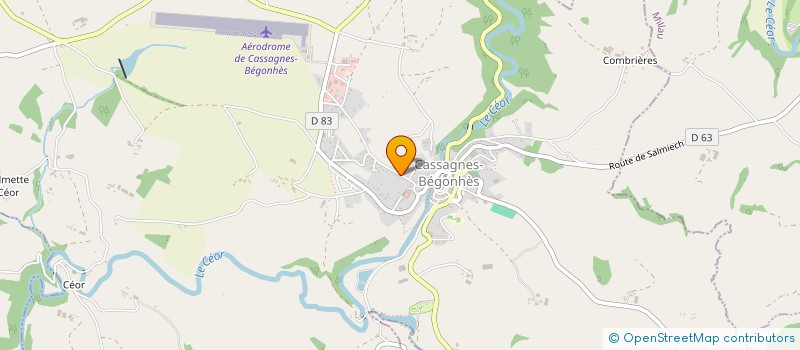 localisation de l'entreprise MONSIEUR JEAN BOUSQUET  CASSAGNES-BEGONHES