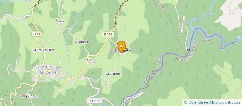 localisation de l'entreprise MONSIEUR JEAN BOUSSAC à SAINT-CIRGUES-LA-LOUTRE
