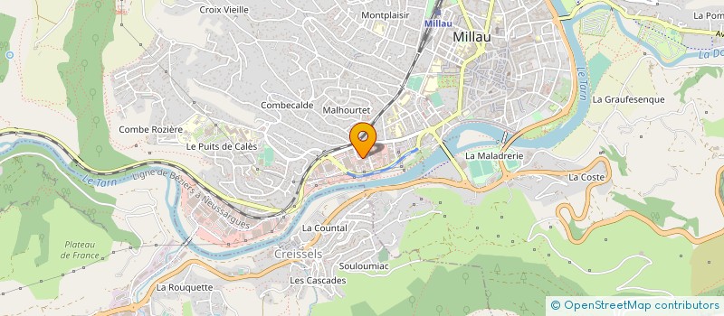 localisation de l'entreprise MONSIEUR JEAN BOUSSAGUET  MILLAU