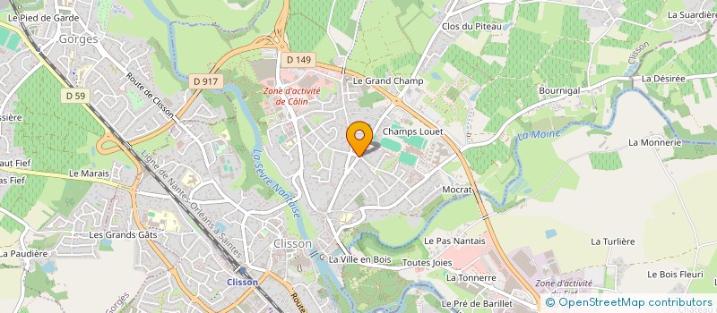 localisation de l'entreprise MONSIEUR JEAN BOUTIN à CLISSON