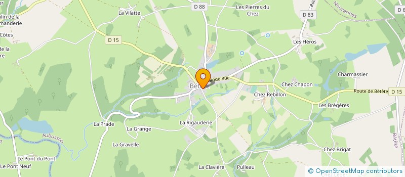 localisation de l'entreprise MONSIEUR JEAN BOUTTIER à BETETE