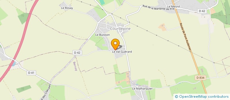 localisation de l'entreprise MONSIEUR JEAN BOUVIER  COURBEPINE