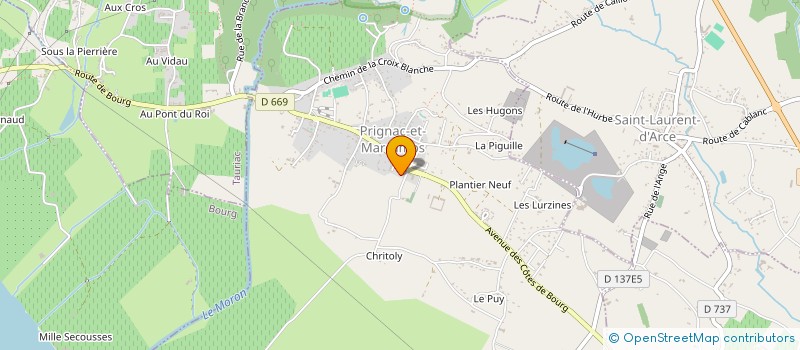 localisation de l'entreprise MONSIEUR JEAN BRARD  PRIGNAC-ET-MARCAMPS