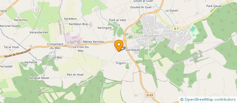 localisation de l'entreprise MONSIEUR JEAN BREANT à LOCRONAN