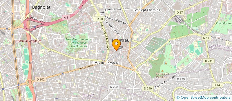 localisation de l'entreprise MONSIEUR JEAN BRIAM à MONTREUIL