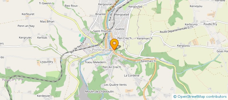 localisation de l'entreprise MONSIEUR JEAN BRIAND  PONTRIEUX