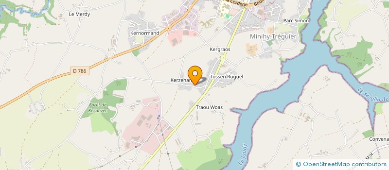 localisation de l'entreprise MONSIEUR JEAN BRIAND  MINIHY-TREGUIER