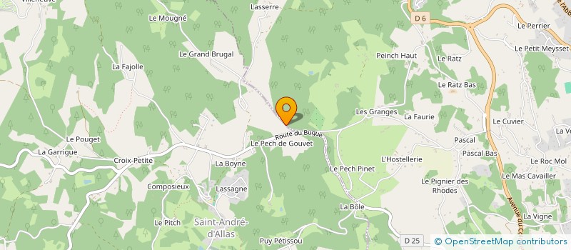 localisation de l'entreprise MONSIEUR JEAN-BRICE CAMINADE  SAINT-ANDRE-D'ALLAS