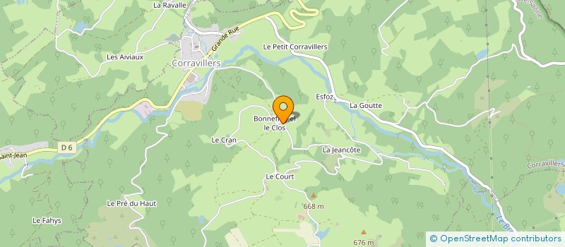 localisation de l'entreprise MONSIEUR JEAN-BRICE GAILLARD  CORRAVILLERS