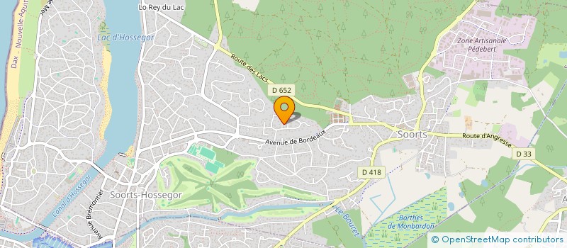 localisation de l'entreprise MONSIEUR JEAN BRISARD  SOORTS-HOSSEGOR