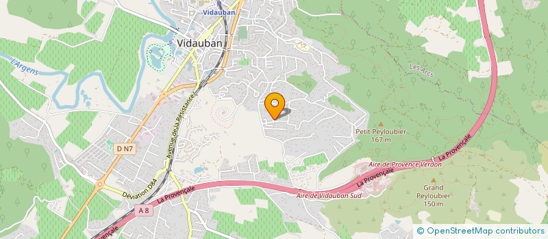 localisation de l'entreprise MONSIEUR JEAN BRONDELLO  VIDAUBAN