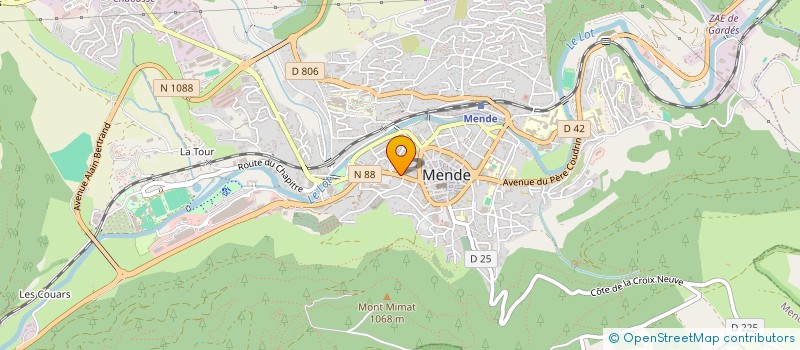 localisation de l'entreprise MONSIEUR JEAN BROSSON  MENDE