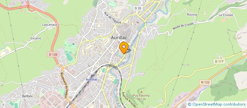 localisation de l'entreprise MONSIEUR JEAN BRUGIROUX à AURILLAC