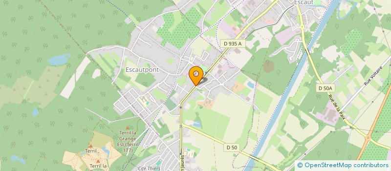 localisation de l'entreprise MONSIEUR JEAN BRUN  ESCAUTPONT