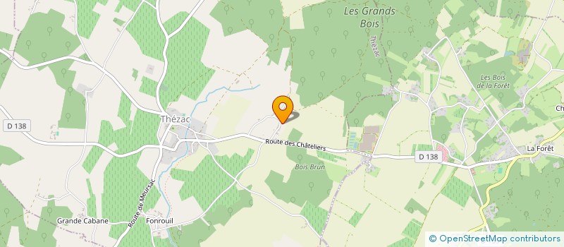 localisation de l'entreprise MONSIEUR JEAN BRUN à THEZAC