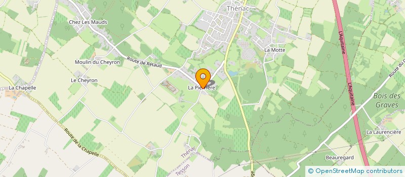 localisation de l'entreprise MONSIEUR JEAN BRUNET  THENAC