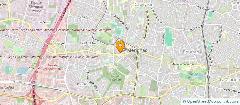 localisation de l'entreprise MONSIEUR JEAN BRUNET  MERIGNAC