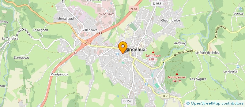 localisation de l'entreprise MONSIEUR JEAN BRUYERE  YSSINGEAUX