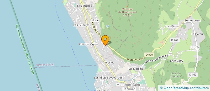 localisation de l'entreprise MONSIEUR JEAN BUGEAT  VEYRIER-DU-LAC