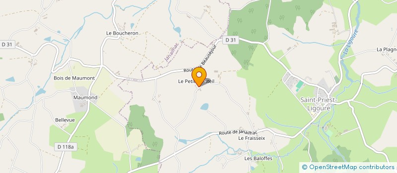 localisation de l'entreprise MONSIEUR JEAN BUISSON à SAINT-PRIEST-LIGOURE