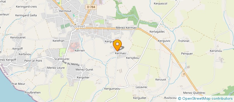 localisation de l'entreprise MONSIEUR JEAN BUREL  PLOZEVET