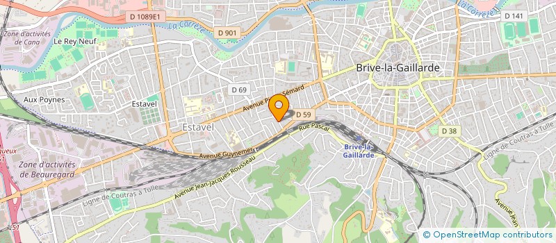 localisation de l'entreprise MONSIEUR JEAN BUSSOD  BRIVE-LA-GAILLARDE