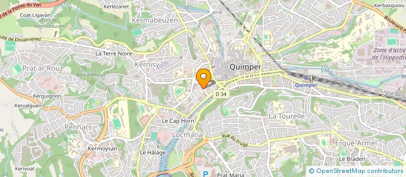 localisation de l'entreprise MONSIEUR JEAN CADILHAC à QUIMPER