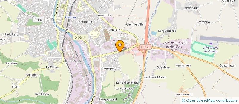 localisation de l'entreprise MONSIEUR JEAN CADORET  PONTIVY