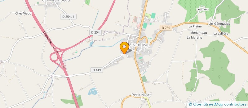 localisation de l'entreprise MONSIEUR JEAN CAGE  MIRAMBEAU