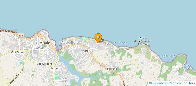 localisation de l'entreprise MONSIEUR JEAN CAILLEUX à LE MOULE