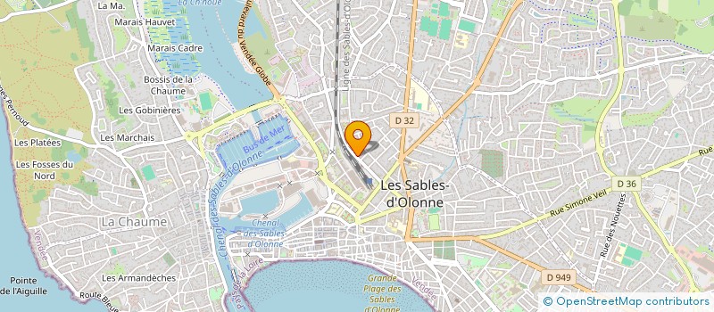 localisation de l'entreprise MONSIEUR JEAN CAIVEAU à LES SABLES D'OLONNE