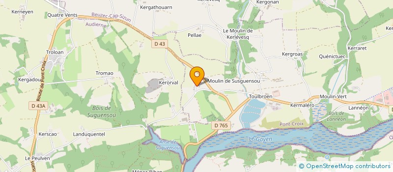 localisation de l'entreprise MONSIEUR JEAN CALVEZ  PONT CROIX