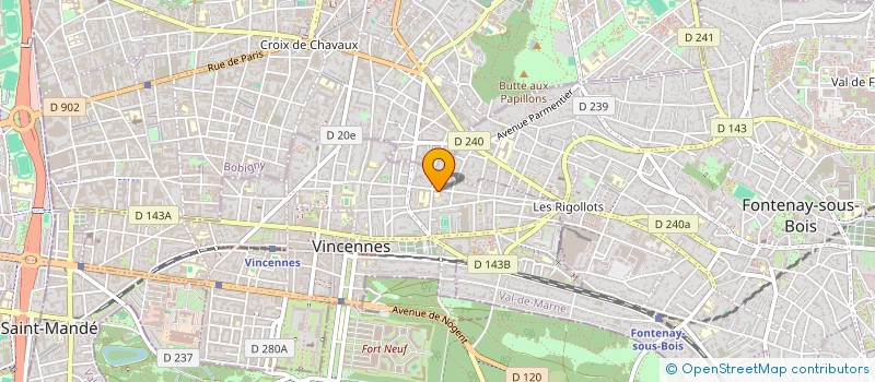 localisation de l'entreprise MONSIEUR JEAN CALVIN YUGYE à VINCENNES