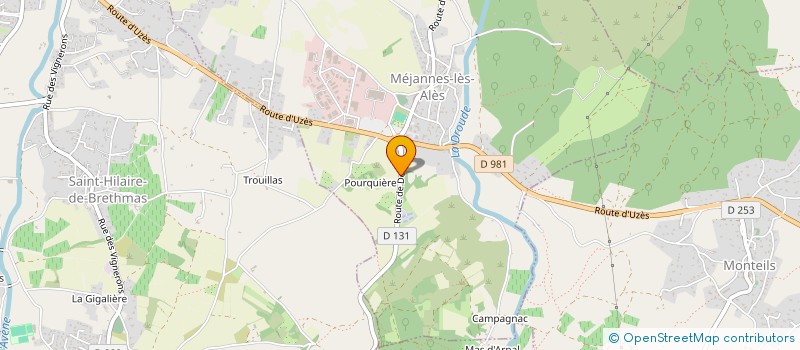 localisation de l'entreprise MONSIEUR JEAN CAMMARATA  MEJANNES-LES-ALES