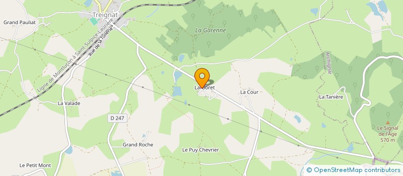 localisation de l'entreprise MONSIEUR JEAN CAMUS  TREIGNAT