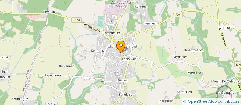 localisation de l'entreprise MONSIEUR JEAN CANIVET  CLOHARS-CARNOET