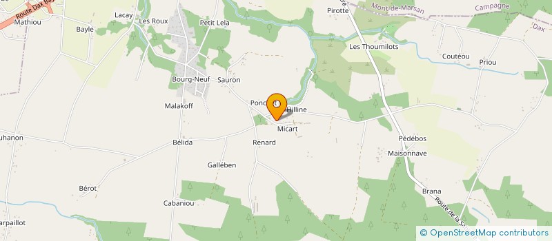 localisation de l'entreprise MONSIEUR JEAN CARAYON  MEILHAN