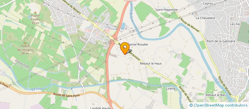 localisation de l'entreprise MONSIEUR JEAN CARAYON  BEZIERS