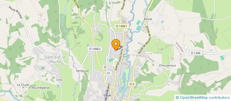 localisation de l'entreprise MONSIEUR JEAN CARLET  OBJAT